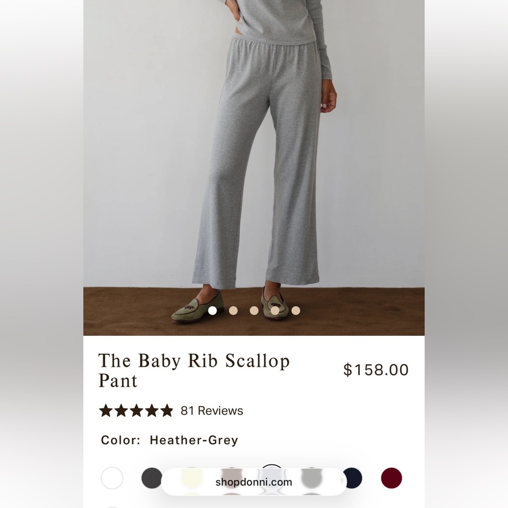 Heather Gray Scallop Pants